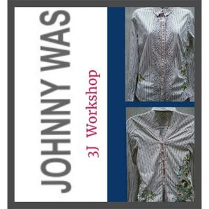 Johnny Was 3J Workshop Floral Button Down Shirt